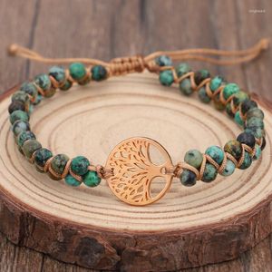 Charm Bracelets Tree For Women Handmade String Bracelet Bracelet Bracelet African Japser Trançado Friendship Men