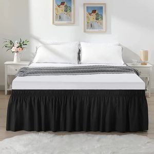 Set di biancheria da letto ly Wrap Around Ruffled Bed Skirt Home el senza superficie Elastic Band Cover Couvre Lit 230626