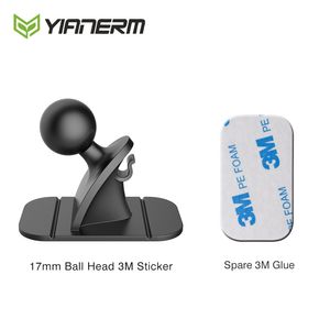 Yianerm Universal 17mmボールヘッド3mステッカーベースアクセサリーカー電話ホルダーアクセサリーに使用されるエアベントターンマウント