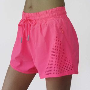 Lu-80 Sports Yoga Shorts Dringstring Siatka Kobiet Kobiet Capris Hotty Hot Szybki suchy oddychanie legginsy Fałszywe dwuczęściowe ścieżki, które rajstopy na siłowni fitness rajstopy