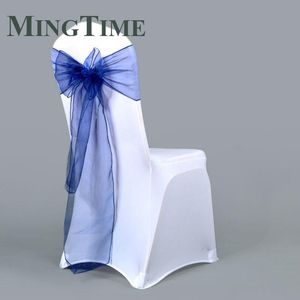 SASHES 25st 275 cm Sheer Organza Chair Sashes Band Ribbon Belt Bow Cover Rustic Wedding Party Birthday Banket Ceremony Decoration