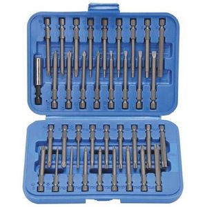 Conjunto de pontas de chave de fenda longa de 36 peças Hex, Pozi, Torx, à prova de adulteração Haste hex de 1/4