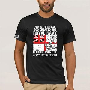 Camisetas femininas God Created The Royal Navy Military Shirt