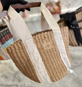 Projektant torby TOTE Modne torby na zakupy słomki worka na plażę ophidia duże crossbody Weekend torebki słynne koszyka pochette wiadra szydełka tkaninowa torba 103903