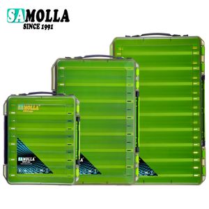 Accessories New Double Sided Lure Baits Box Fishing Compartments Plastic Accessories Storage Tackle Container Case Adjustable Organizer