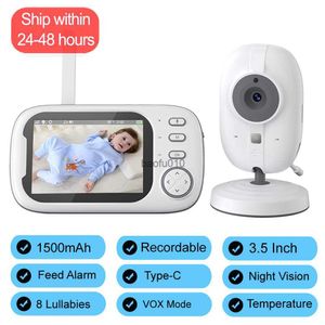 Video Baby Monitor LCD de 3,5 polegadas 1500mAh Wireless 2 Way Audio Talk Visão Noturna Câmera de Segurança Babysitter Better VB603 BM603 L230619