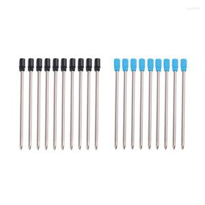 10pcs Ballpoint Pen Woparatowanie wymiany 1,0 mm Niebieski czarny atrament kolor kolor szkolny