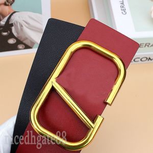 Belt for woman designer cintura black red luxury belt wide 7cm gold plated v buckle fashion cinture suits jeans accessories womens belt formal business party ga08 C23