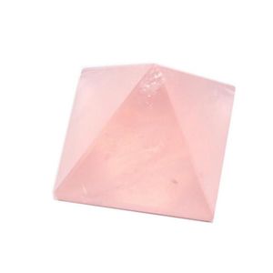 Articoli di novità Crystaluxe Piramide di quarzo rosa - Chakra Healing Energy Statue For Spiritual Feng Shui Decor Drop Delivery Home Garden Dhf6M