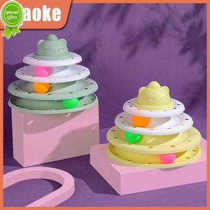 New Rolling Ball Toy Hat Toy White And Green Interactive Toys Brain Game Interactive Four Layers Of Track Cat Toy Game Component