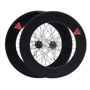 Cykelhjul Fixat växelhjul 90mm Rim Aluminium Alloy Flip-Flop Wheelset MTB Road Cykelhjul Fixie Bicycle Cycling Parts With Däck 230628