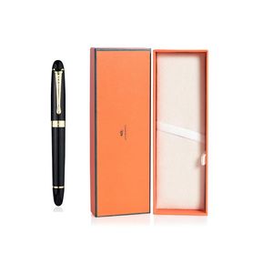 Stifte Luxus Pen Geschenkbox Set Jinhao Fountain Medium oder gebogene 1,0 -mm -Nib schwere schwarze Kalligraphie Business Canetas