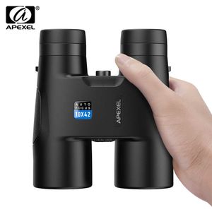 Telescope Binoculars ApExel 10x42 HD Professional Binoculars Long Range kraftfull teskop Auto Focus Roof Bak4 Prism Tescope for Hunting Camping HKD230627