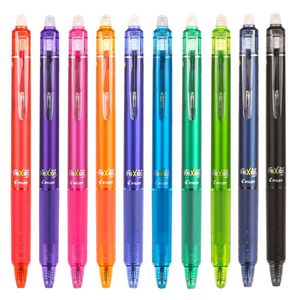 Pens Andstal 10 Colors Pilot Frixion Ball Retractable Erasable Pen 0.5mm Gel Pens Set Pen Writes Erases Heat Transfer Vanish Pen