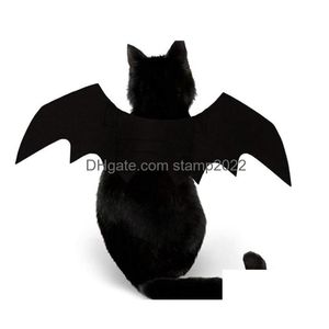  Katzenkostüme Petluvz Halloween-Fledermausflügel für Katzen und Hunde – lustiges Party-Kostüm, Cosplay-Dekorationszubehör in Schwarz, Drop-Lieferung Home Garde Dh35E