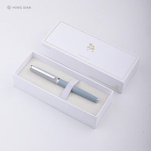 Pens Lt Hongdian 523 Metal Fountain Pen Matte Barrel Morandi season Color fine fine nib Ink Pen Office Business Writingギフト