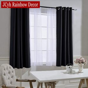 Sheer Curtains Modern Blackout Short Curtains for Living Room Bedroom Blinds Curtain for Kitchen Window Treatments Opaque Ready-made Drapes 230627