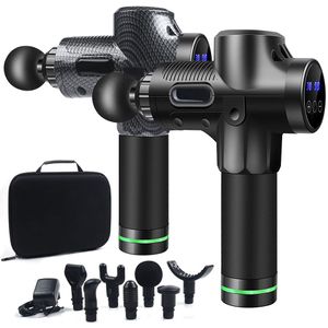 Massage Gun 7 Heads LCD Touch 30 Speed High Frequency Muscle Relax Body Relaxation Electric Fascial Massager Pistolet 230628