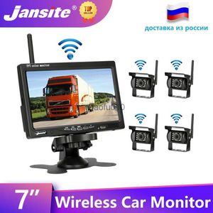 s Jansite 7" Wireless 1920*1080 Car Monitor TFT Backup Rear View Reversing Camera Parking System Rear Cam Auto DVD For Trunk Bus L230619