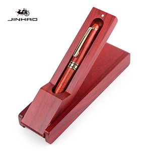 Pens Brand Luxury Red Wood Fountain Pen com Box Creative Iraurita Flower Pear Mahogan