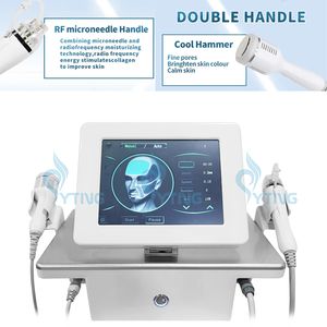 RF Fractional Microneedle Microneedling Lifting facciale Rimozione delle rughe Macchina per il trattamento delle smagliature con martello freddo