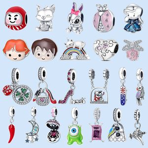 925 silver beads charms fit pandora charm Bracelet Pendant Duck Rabbit Mushroom Turtle Charm