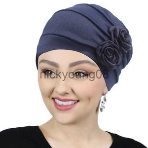 Bandanas Neue Damenhüte Frühling Sommer Floral Beanie Hut Islamischer Kopfwickel Turbankappen Krebs Chemo Cap Damen Bandana Muslim Kopfbedeckung x0628