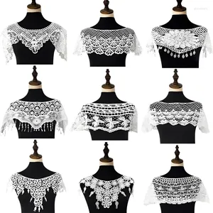 Schals Hohl Häkelspitze Falscher Kragen Cape Shell Muster Pullover Schal Wrap Quasten Dekor Sommerkleid Modeaccessoires