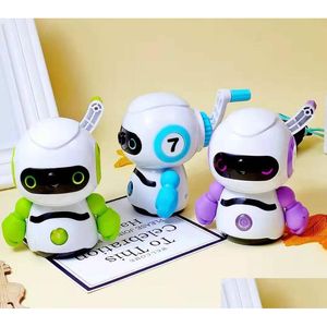 Pencil Sharpensers Creative Robot Sharpener Student Cartoon Hand Children Plastic Gift Slumpmässiga grossist Drop Delivery Office School Dh93m