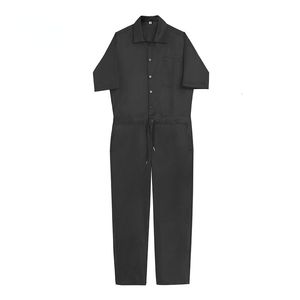 Men's Jeans Men Jumpsuits Casual Loose Short Sleeve Joggers Streetwear Hip Hop Fashion Straight Cargo Pants Rompers Overalls Black Trousers 230628