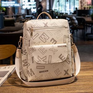 Fabrika Toptan Bayanlar Omuz Çantası 3 Renk Basit, Yumuşak ve Hafif Deri Backpack Retro Kontrast Moda Çantası Flip Cep Öğrenci Sırt Çantaları 314#