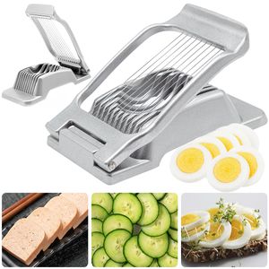 Äggpannor Slicer Cutter Hard Cooked Eggs Multipurpose Mini Manual Ham Mushroom Strawberry Soft Fruit 230627