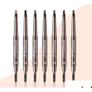 Makeup Brushes Eyebrow Pencil Cosmetics Tint Natural Long Lasting Paint Tattoo Waterproof Black Brown Eye Brow Set Beauty Drop Deliv Dhbty