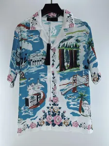 Hemden, modische Herren-Designer-Kurzhemden, Hawaii-Strandhemden für Männer, hoch, 10 Stile, individuelle Druckqualität, Seidenhemd, Freizeithemden, schmales Kurzarm-Oberteil für Herren