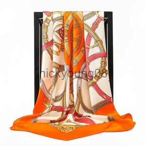 Bandanas 2022 Luxusmarke 90 x 90 cm Platz Seidenschals Frauen Mode Kopftuch Chiffon Hijab Unendlichkeit Weiche Foulard Bandanna Schalldämpfer Dame x0628