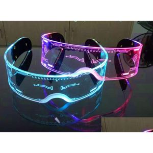 Вечеринка Lumify Punk Steres - 7 цветов для косплей Dance Light Up Goggles со мигающими эффектами Drop Delive Home Garden Fe Dh28c