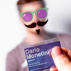 Karten personalisiert kostenloses Design Großhandel Custom Printing Transparent Plastic Business PVC ID -Karten