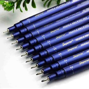 Kalemler 9pcs Set kanca hattı strok iğne kalemi mekanik kalem 0.05 /0.1 /0.2 /0.3/ 0.4 /0.5 /0.6 /0.8 /1.0mm ücretsiz gönderim