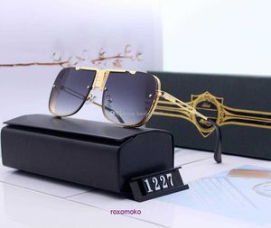 Designer de alta qualidade top novo dita moda óculos de sol 1227 homem mulher óculos casuais marca lentes de sol personalidade óculos com caixa caixa DT1227 54V9 2RYN