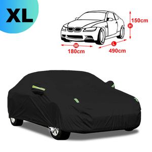 Obejmuje Universal 190T pełny samochód wodoodporny snowroodowe osłony przeciwsłoneczne Anti UV Droproof Auto zewnętrzny styl mlxlxxl dla SEDAHKD230628