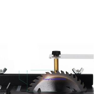 Marceneiros 1x100w multifuncional mini serra de mesa carpintaria jade artesanal diy modelo hobby artesanato ferramenta de corte + lâmina de serra circular hss