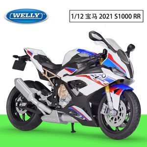 Diecast Model car Welly 1 12 S1000 Rr Factory Version Static Die-casting Vehicle Collection Motorcycle Model Toy 230627