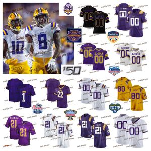 2023 Erkekler Özel LSU Tigers Futbol Forması 92 Mekhi Wingo 21 Noah Cain 2 Kyren Lacy #86 Mason Taylor 22 Darian Kestane 13 Garrett Nussmeier 49 Dashawn Womack LSU Tigers