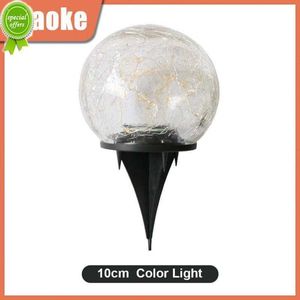 Neue Outdoor Gericht Garten Gras Lampe Wasserdichte Led Solar Licht Cracked Glas Ball Im Freien Solar Garten Licht Für Garten Dekor