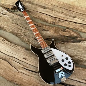 350 Electric Guitar 3 Pickups 24 Frets Tailpiece Bridge Chrome Hardware Black Color Guitarra Rosewood Fingerboard High Quality