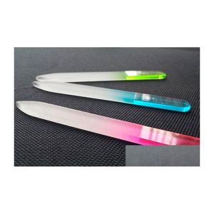 Nail Files High Quality Crystal Glass File Buffer Art For Manicure Uv Polish Tool Drop Delivery Health Beauty Salon Dhako