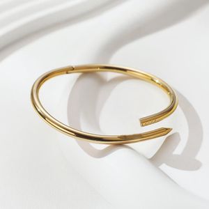 Un classico braccialetti Bracciale per unghie in oro argento Bracciale in oro 18 carati nlay Bracciali con diamanti Donna Uomo Amore Gioielli Regalo 20 colori misura 17 19