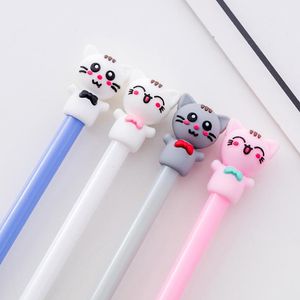 PENS 40 PC Creative Careina Cute Lucky Cat Shape Shape Gel Ink Pen Black Water Premi Gel INK Stationery Wholesale all'ingrosso