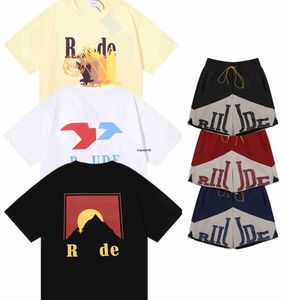 mens t shirt designer t shirt women clothing graphic tees Pattern tee clothing high street cotton Hip Hop Simple Letters Retro Print Loose Racing