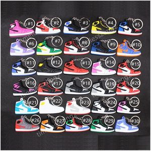 Keychains Lanyards 2022 Mti-Styles Designer Mini Sneaker Keychain Brand Sport Shoe Key Chain Men Women Kids Ring Creative Gift Dro Dh7Gm